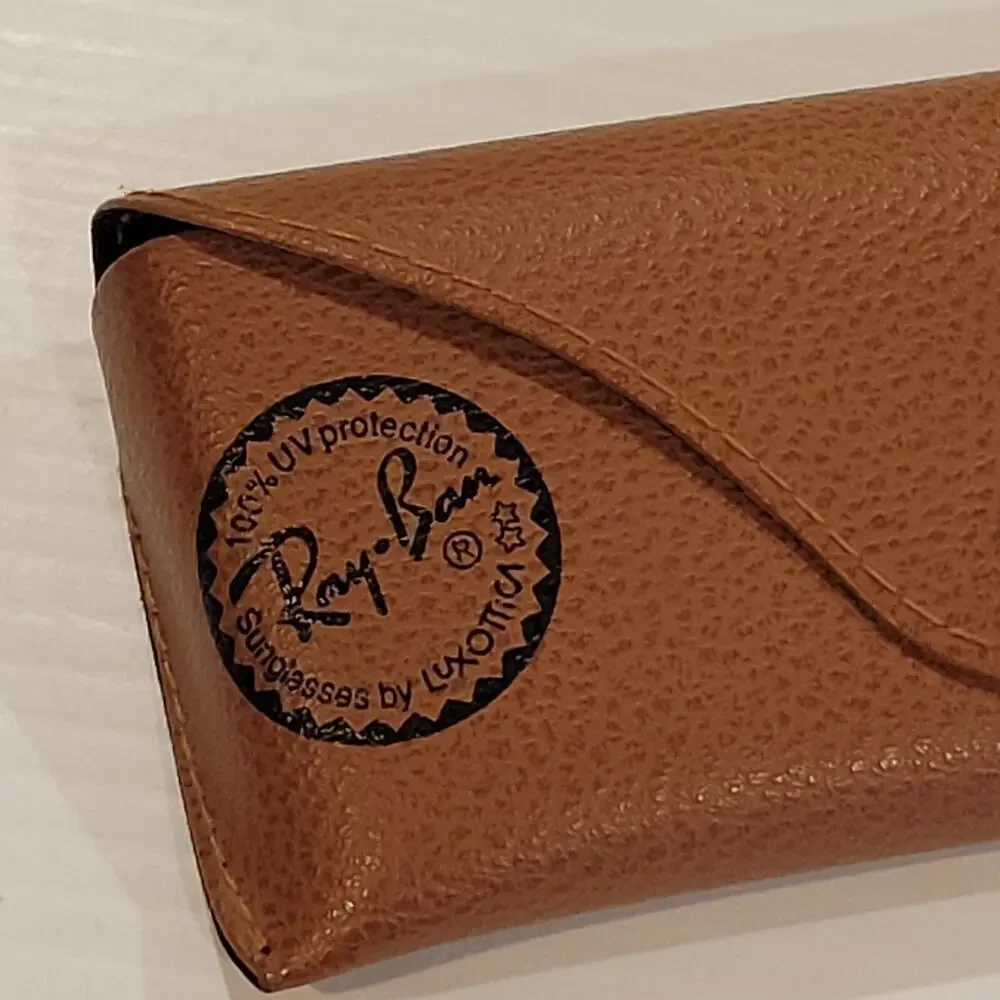 Ray-Ban faux leather sunglasses eyeglasses case brown 0305